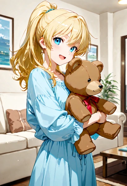 テディベアと過ごす穏やかな午後