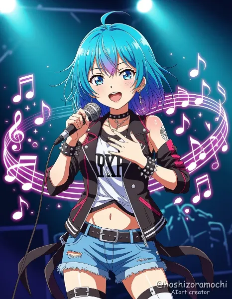 音楽スタジオでの歌声響く - Singing voices echo in the music studio