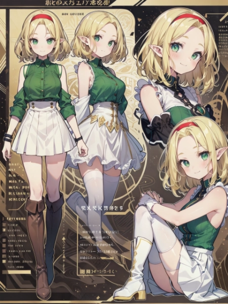 エルフの錬金術師の設定画+