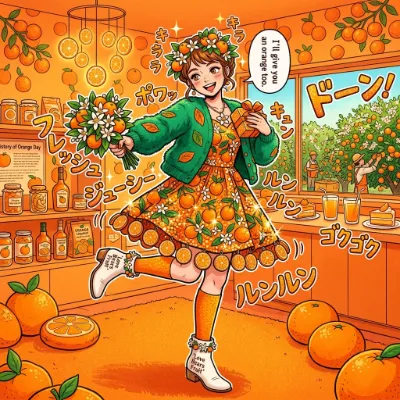オレンジの贈り物と笑顔