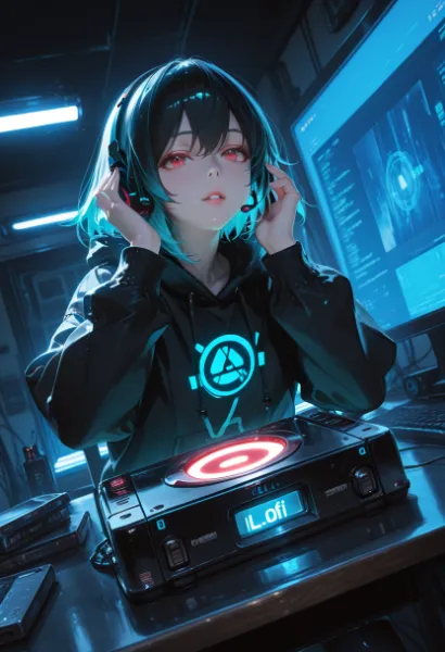 ネオン街の深夜DJ少女の旋律