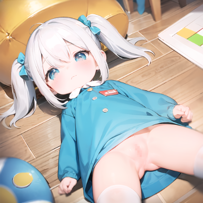 青い服の娘⑥（ローアングル/１０枚）