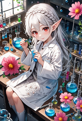 花と青の研究室エルフ
