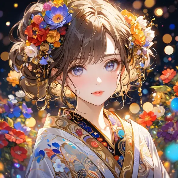 花冠の華やかな少女