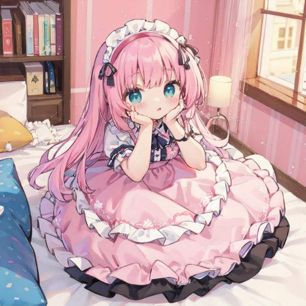 ピンクドレスの娘