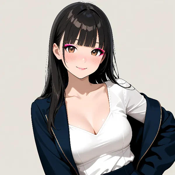 チークをのせた女の子