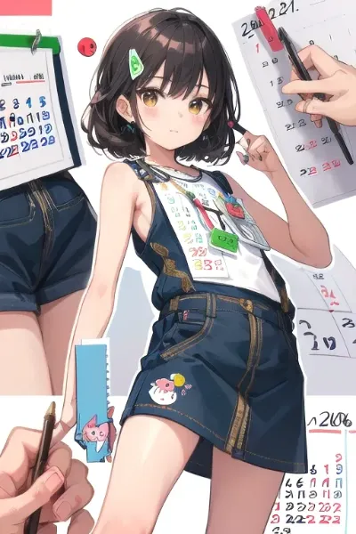 カレンダーにも貼ってるよ