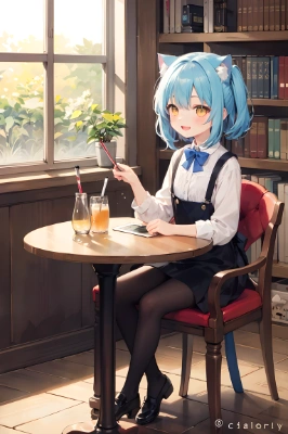 図書館と少女