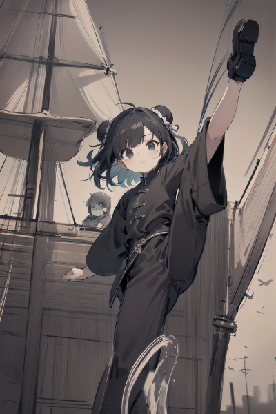 うちの娘たちのデッサン（カンフーロリ少女）