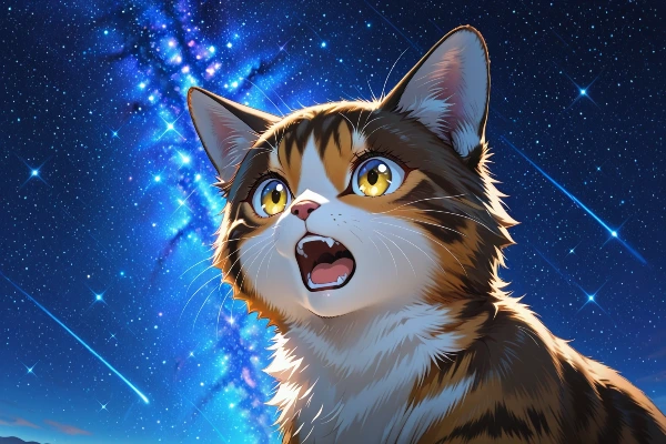 2025/08/10　お題：宇宙（猫）