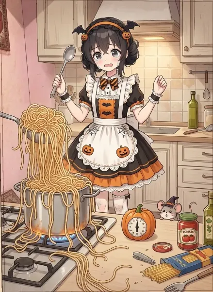 茹で時間を間違えるドジっ娘