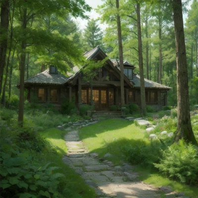 森の中の小屋