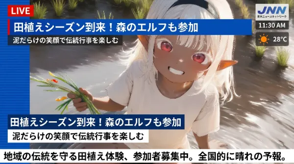 森のエルフ、田植えに挑戦！
