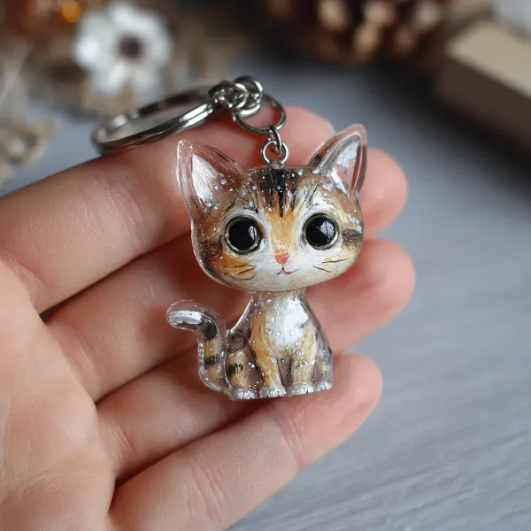猫のアクリルキーホルダー