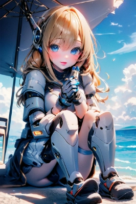 海　女性　メイク