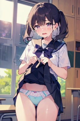 泣き顔パンチラ1人