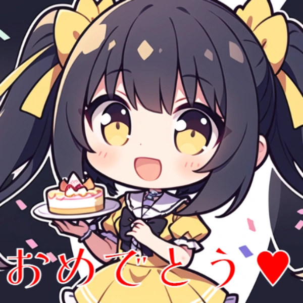 お誕生日スタンプ風