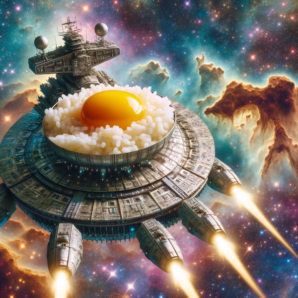 たまごかけごはん型宇宙戦艦　（15枚）