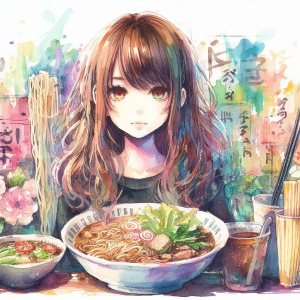 女子とラーメン