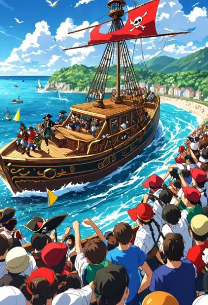 海賊たちの凱旋！ビーチの歓迎祭