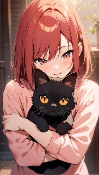 赤髪さんと黒の子猫