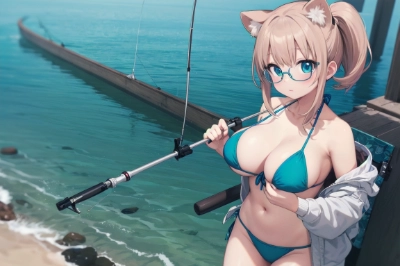 バカンスで釣り