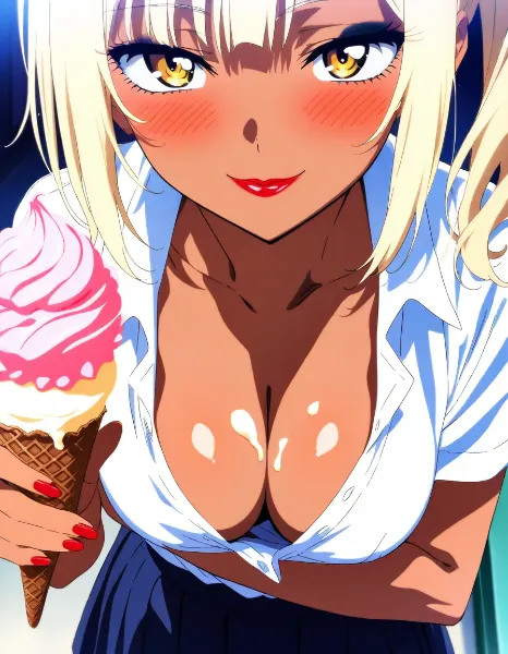 アイスこぼしちゃった