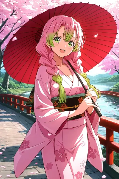 甘露寺蜜璃 x 着物【線画】