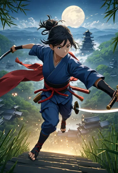 月下のくの一、宿命の夜襲