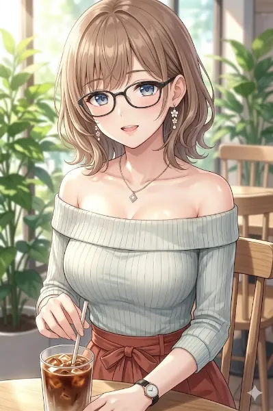 カフェの微笑み、秘密の午後