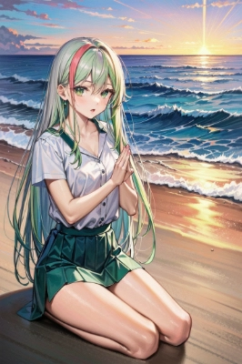 海辺での祈り