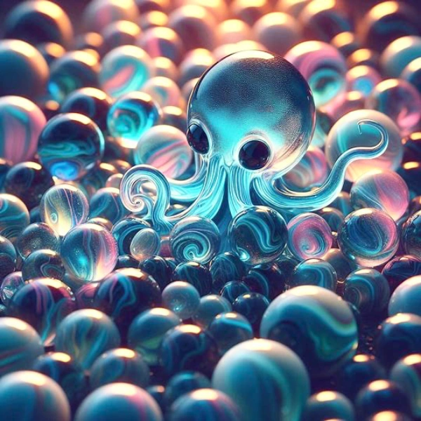 ビー玉と小さいクトゥルフたん