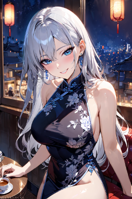 チャイナドレスをお披露目