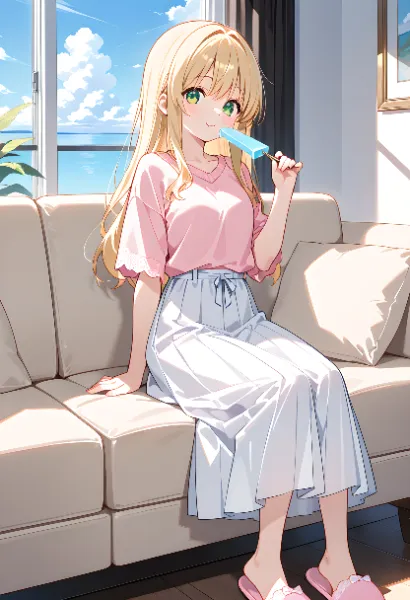 夏の部屋で溶けるアイスと少女の夢