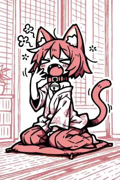 あくび、ひとつ