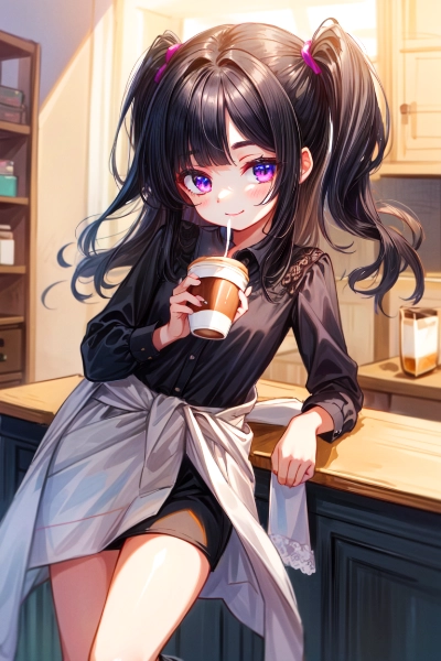 コーヒーを飲んでリラックスしてる、うちの子♥その1（13枚）