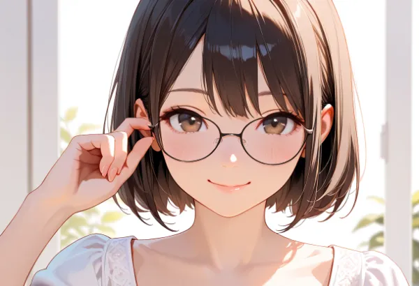 メガネをかけた女の子