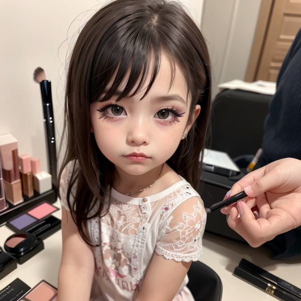 化粧しちゃった少女