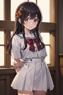 cute eye, 愛華 ,  white school costume