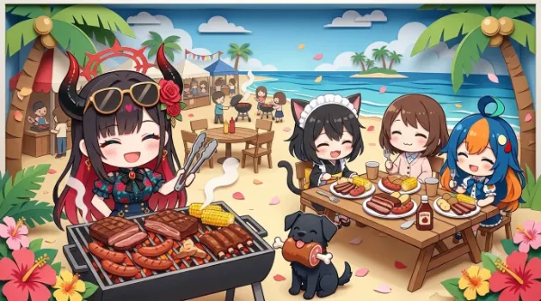 バーベキュー実食なのじゃ！