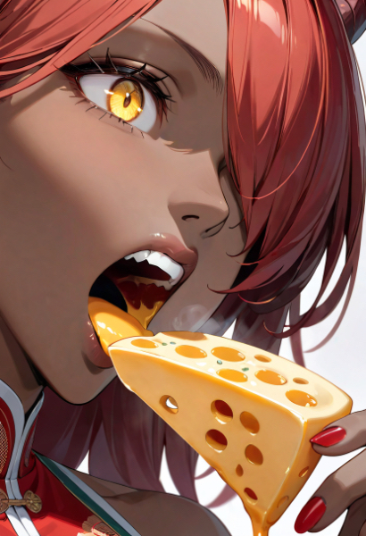 溶けた熱々チーズ