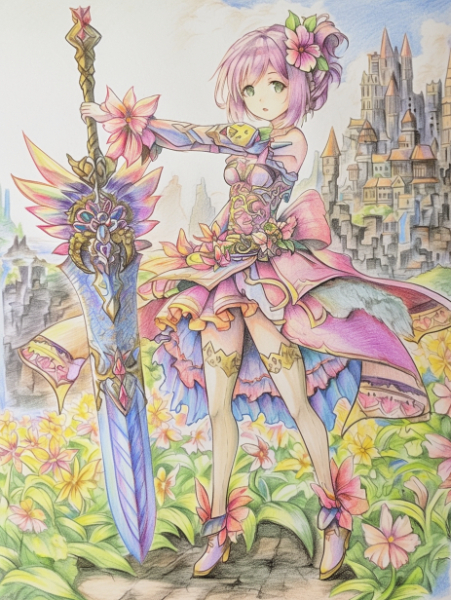 No.1569 花の女剣士