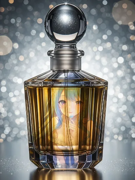 黄金の瓶に封じられた青髪の精霊