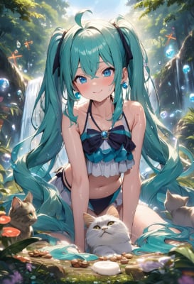 巨大少女と巨大にゃんこ達