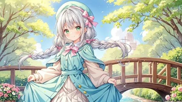 花咲く庭園の銀髪少女の秘密