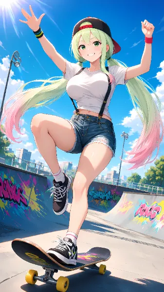 スケボーで空まで