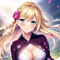 うずら着物AIイラスト
