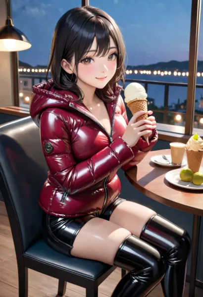 ダウン×アイス