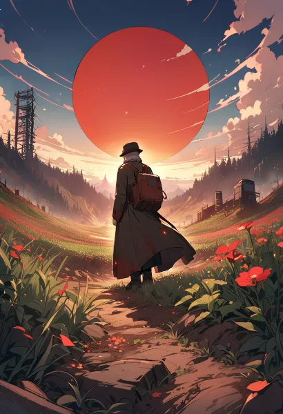 紅き太陽に導かれる旅人
