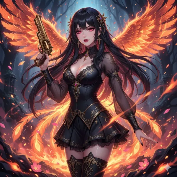 炎翼の堕天使と禁断の銃弾